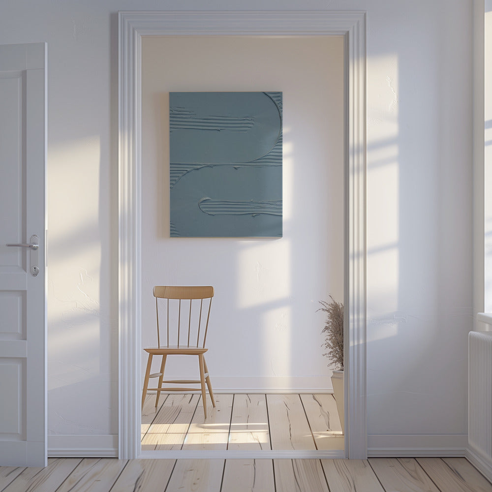Moddertextuur 12 Blauw | Canvas