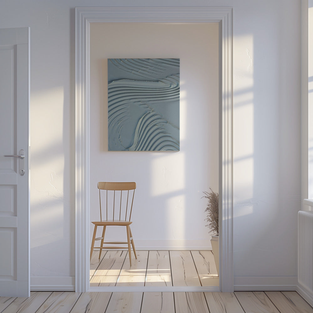 Moddertextuur 15 Blauw | Canvas
