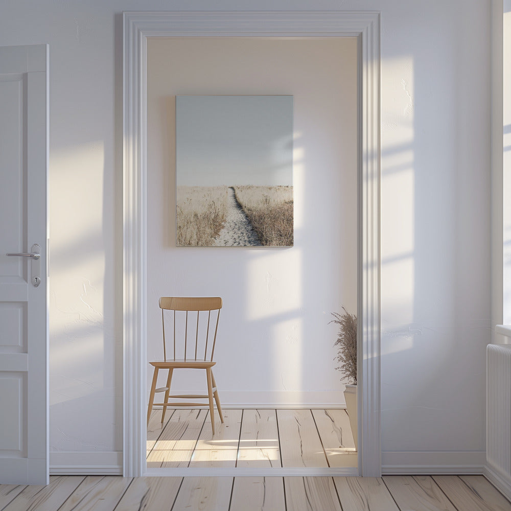 Naar het strand | Canvas