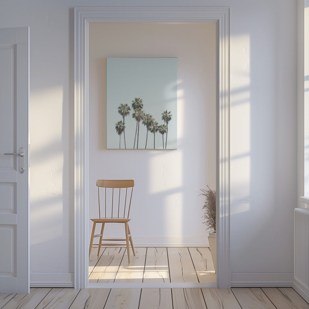 Blauwe palmbomen | Canvas