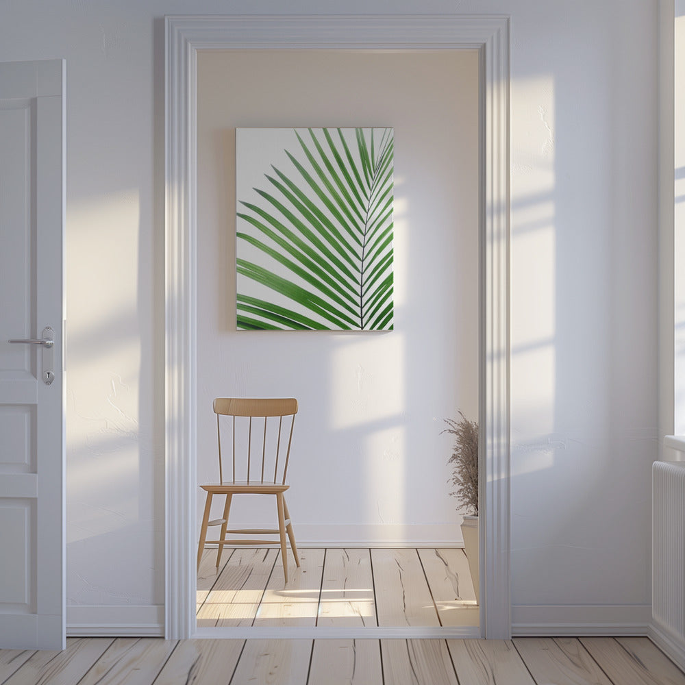 Groen palmblad | Canvas