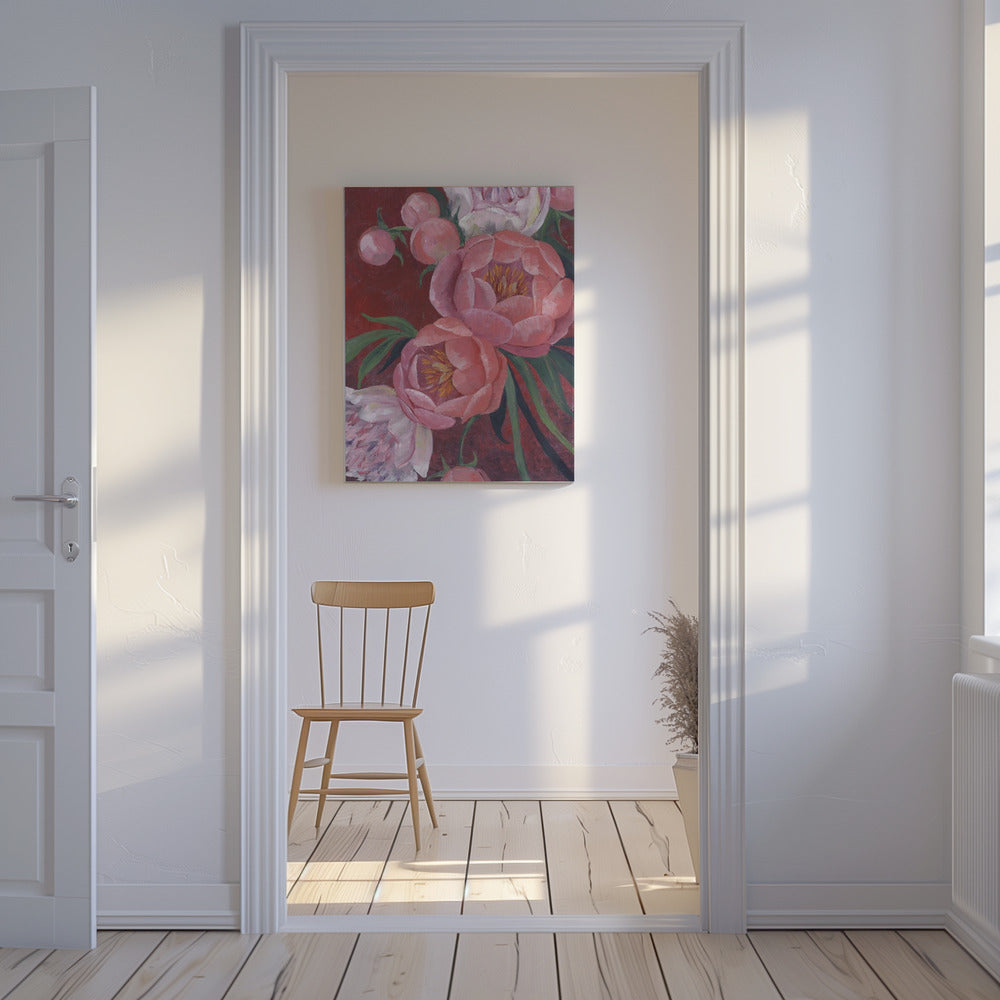 Nevaeh pioenrozen | Canvas