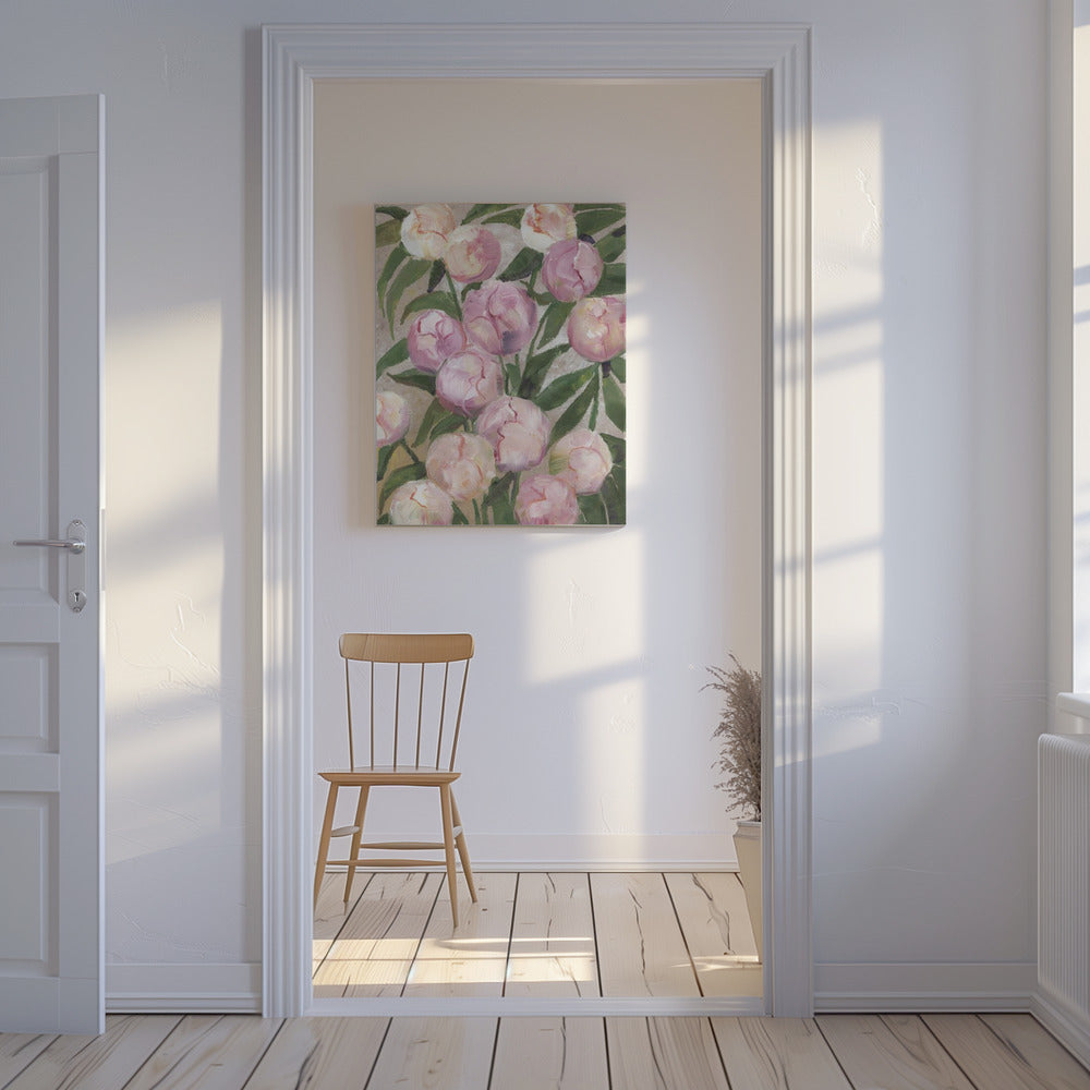 Valenty schilderachtige pioenrozen | Canvas