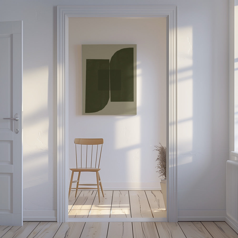 Donkere geometrische vormen | Canvas