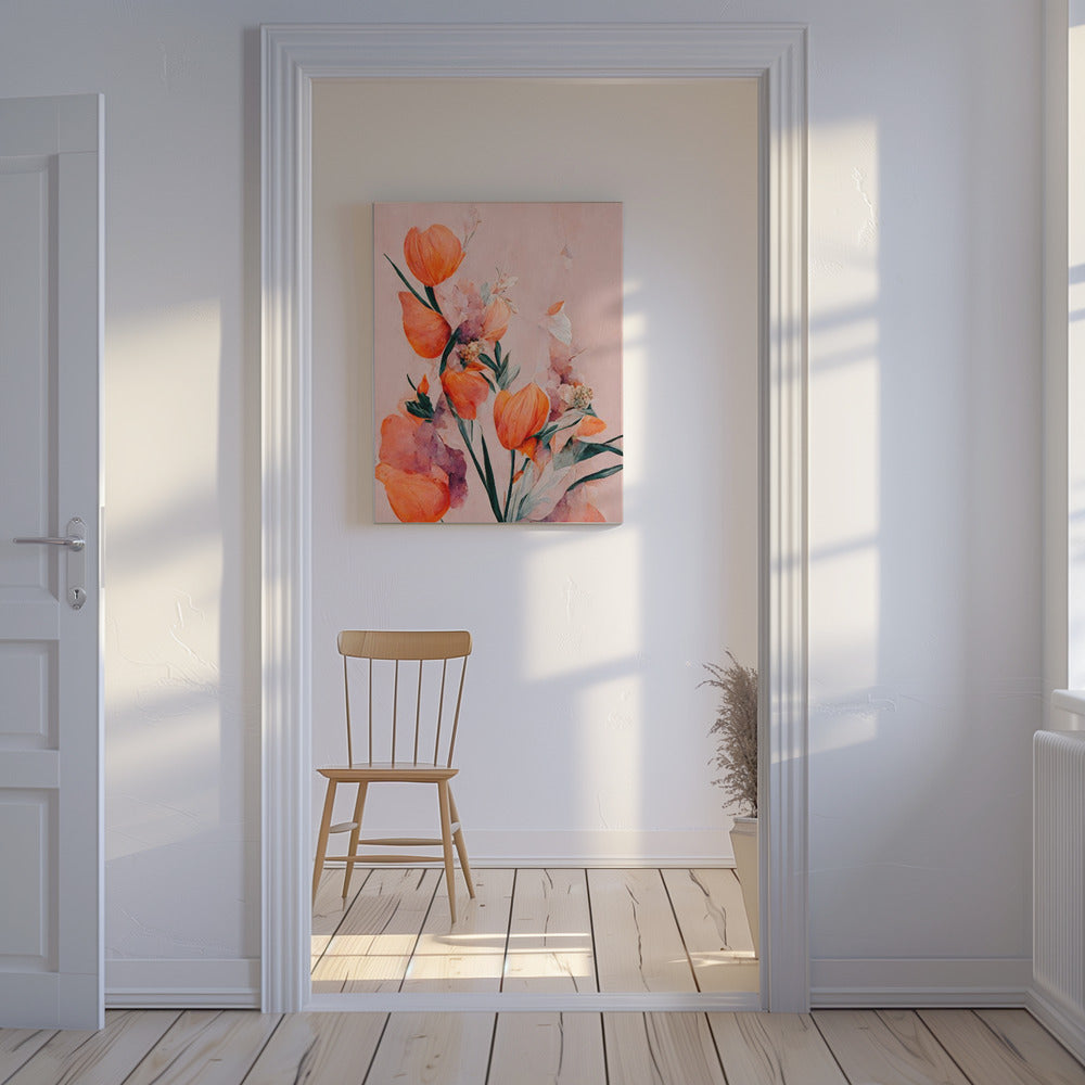 Bloemblaadjes en elegantie | Canvas