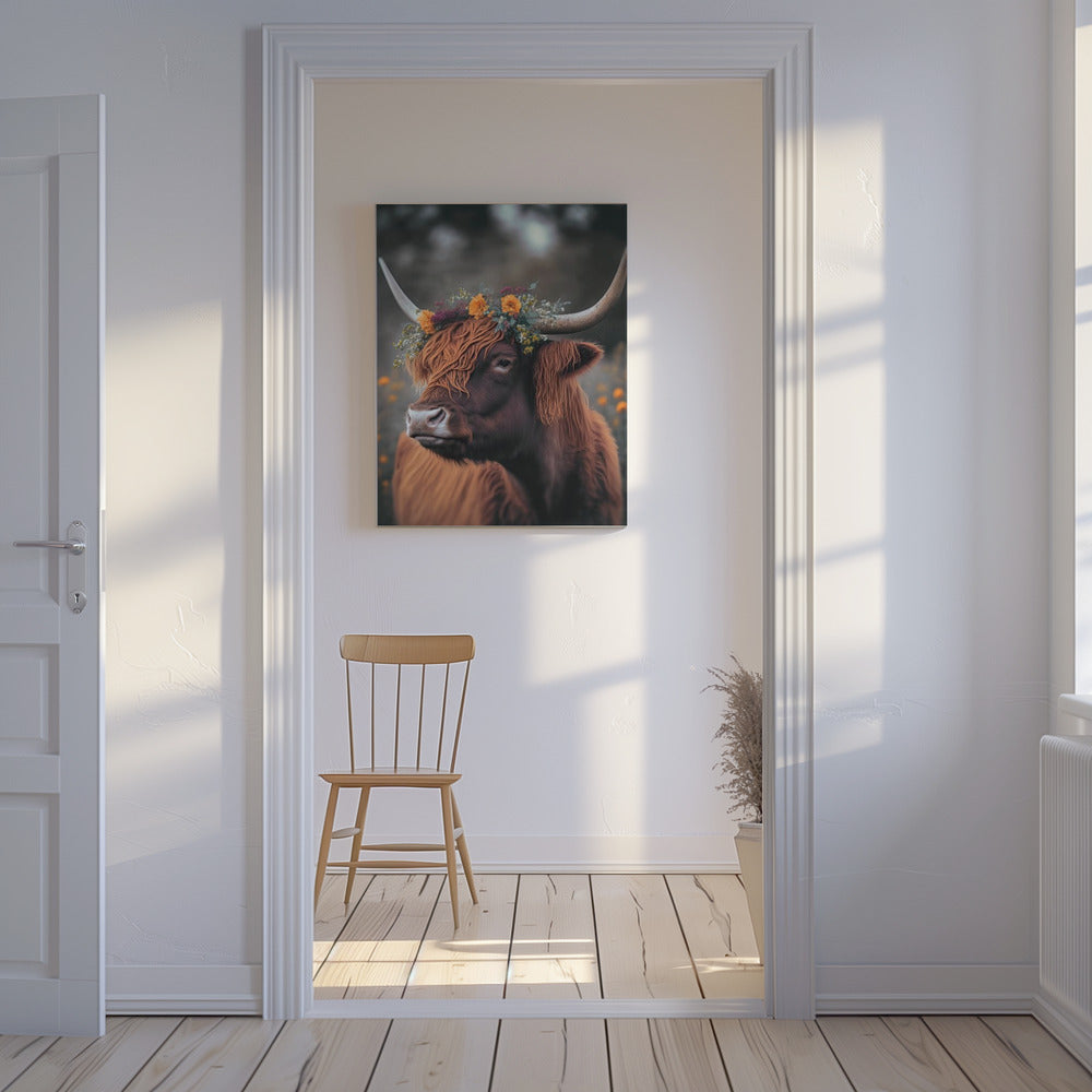 Majestic Blossom牛 | Canvas