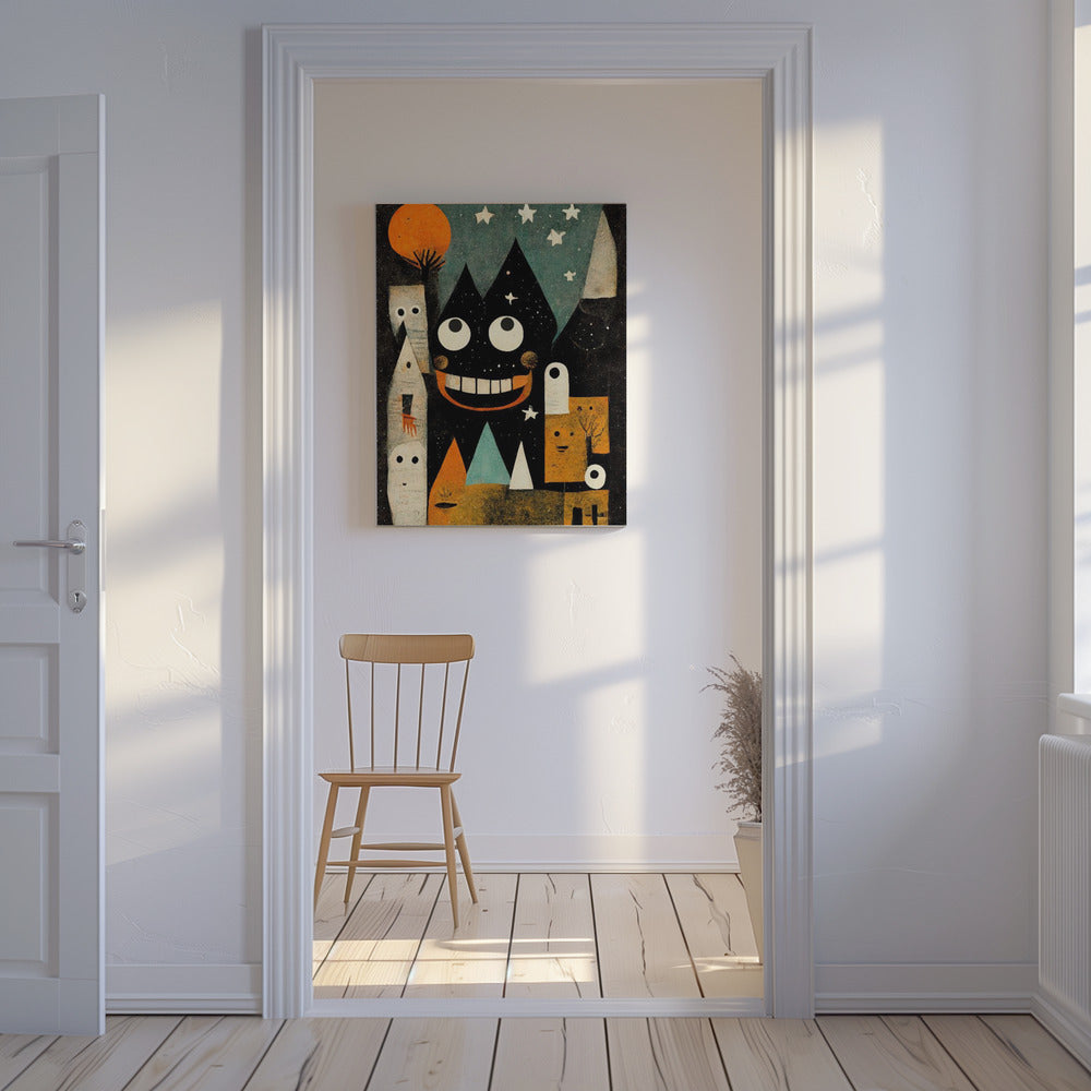 Grillig nachtlandschap | Canvas