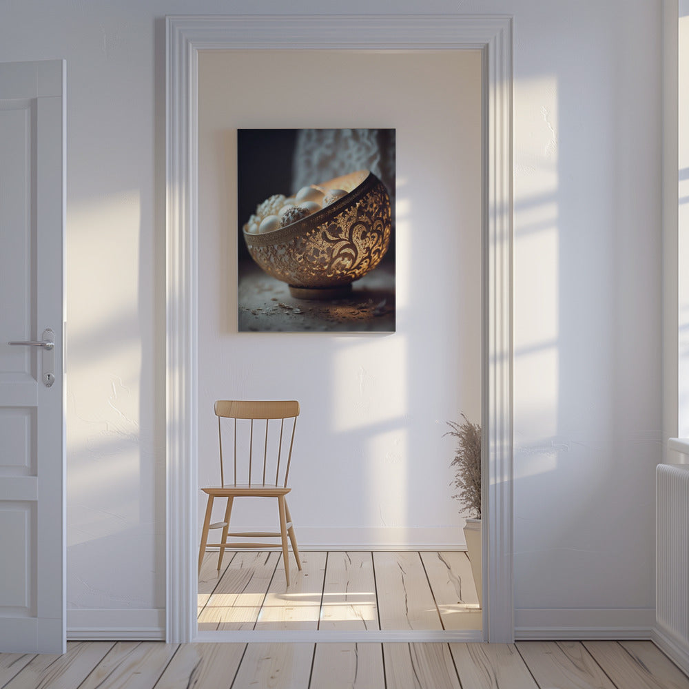 Lichtgevende kanten kom | Canvas
