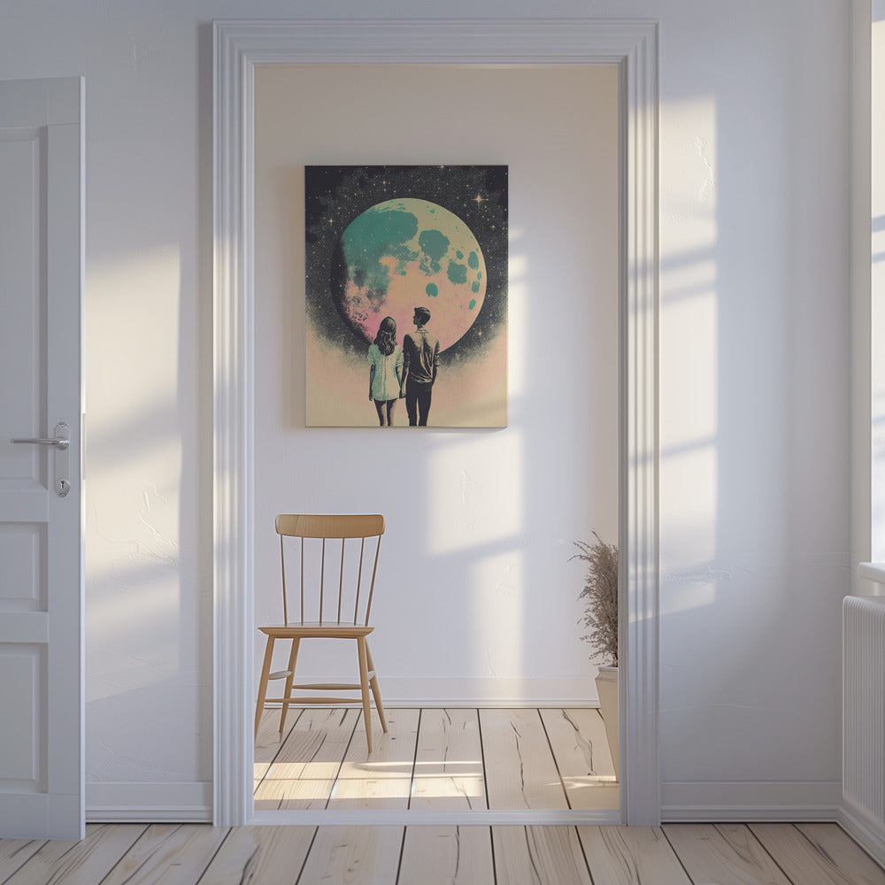 Lunar Lovers' Journey | Canvas