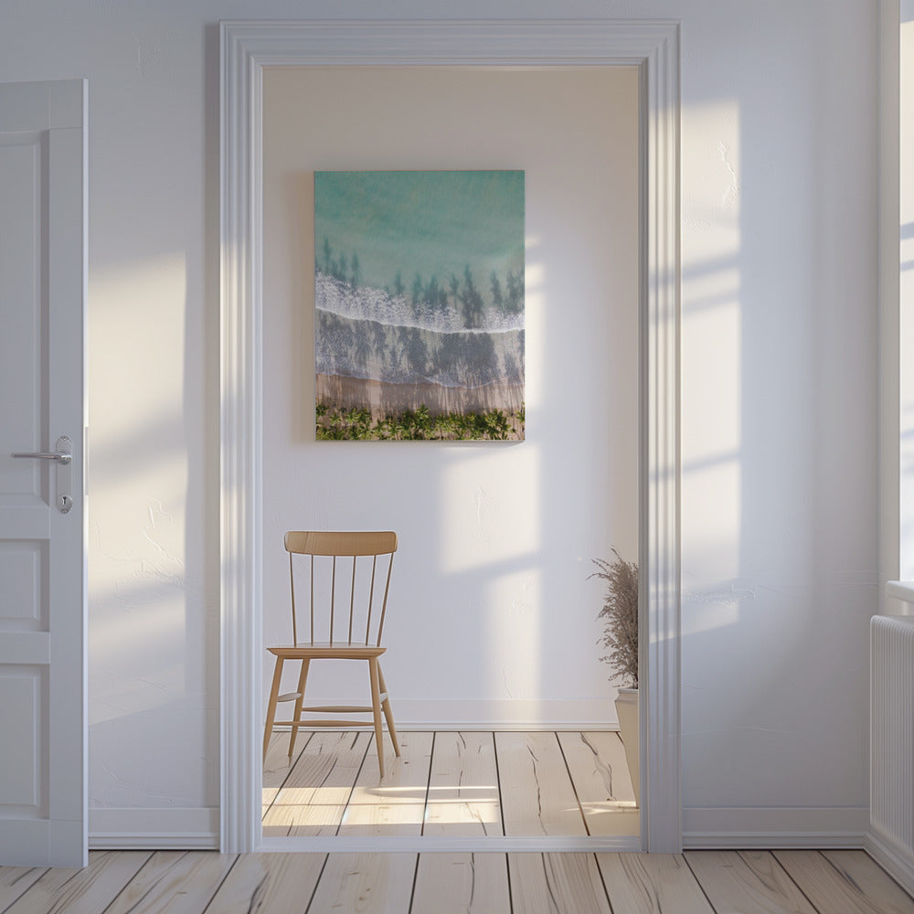 Naar het strand | Canvas