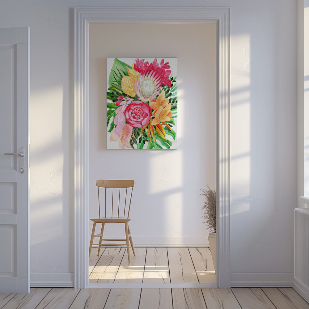 Celia tropisch boeket | Canvas