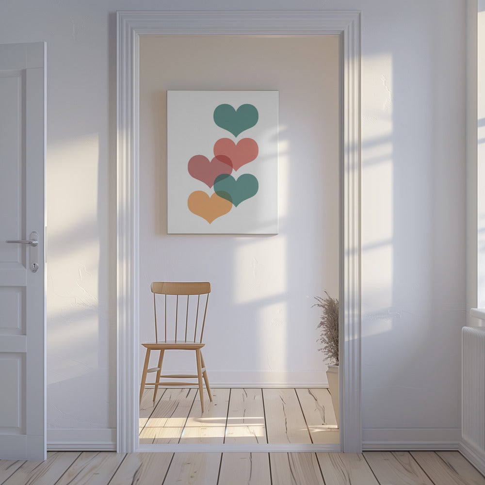 Harten uit het midden van de eeuw | Canvas