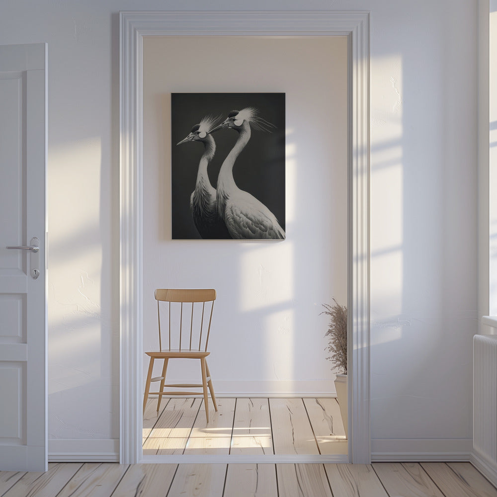 Elegant kraanvogelduo | Canvas