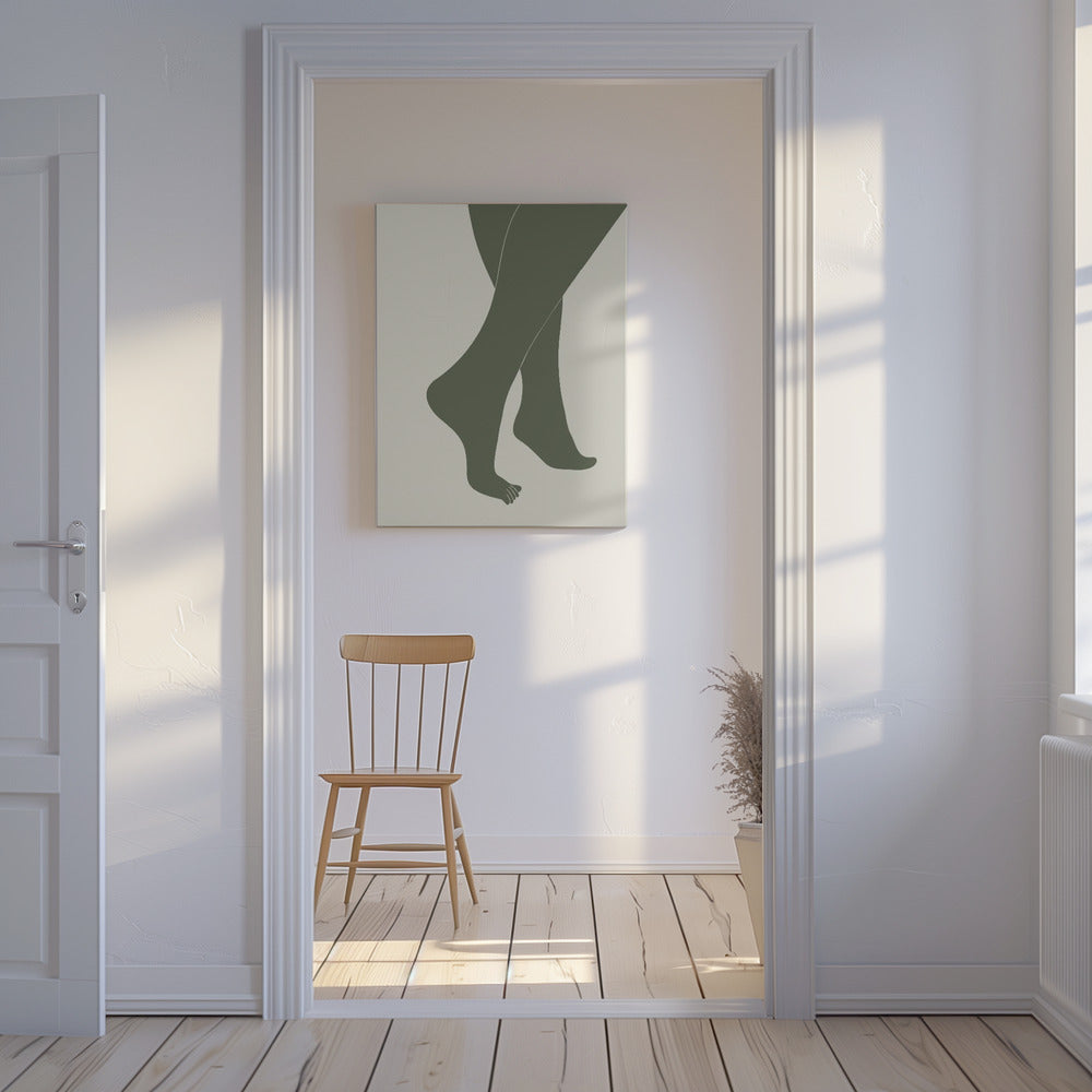 Tip Toe Groen | Canvas