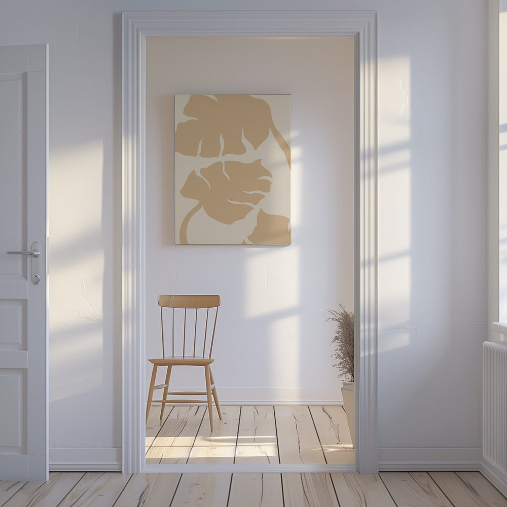 Monstera Zachtoranje | Canvas