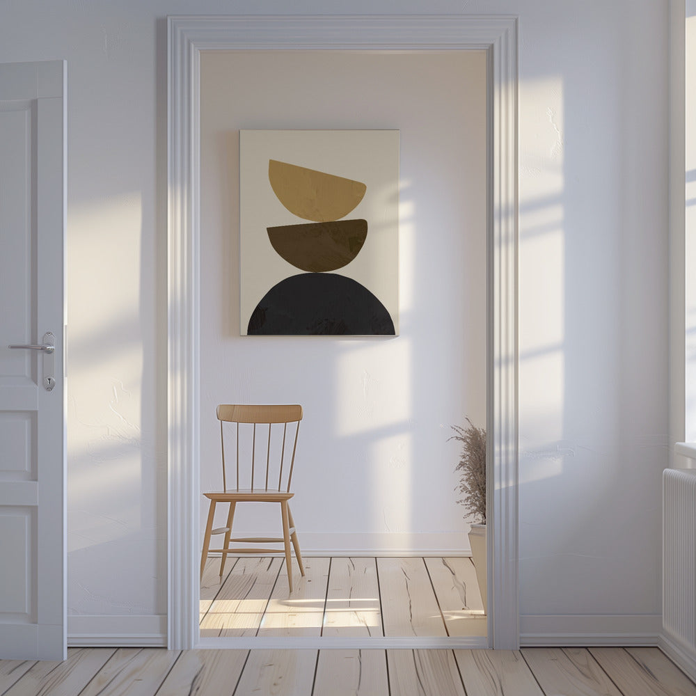 Geometrisch Geel | Canvas