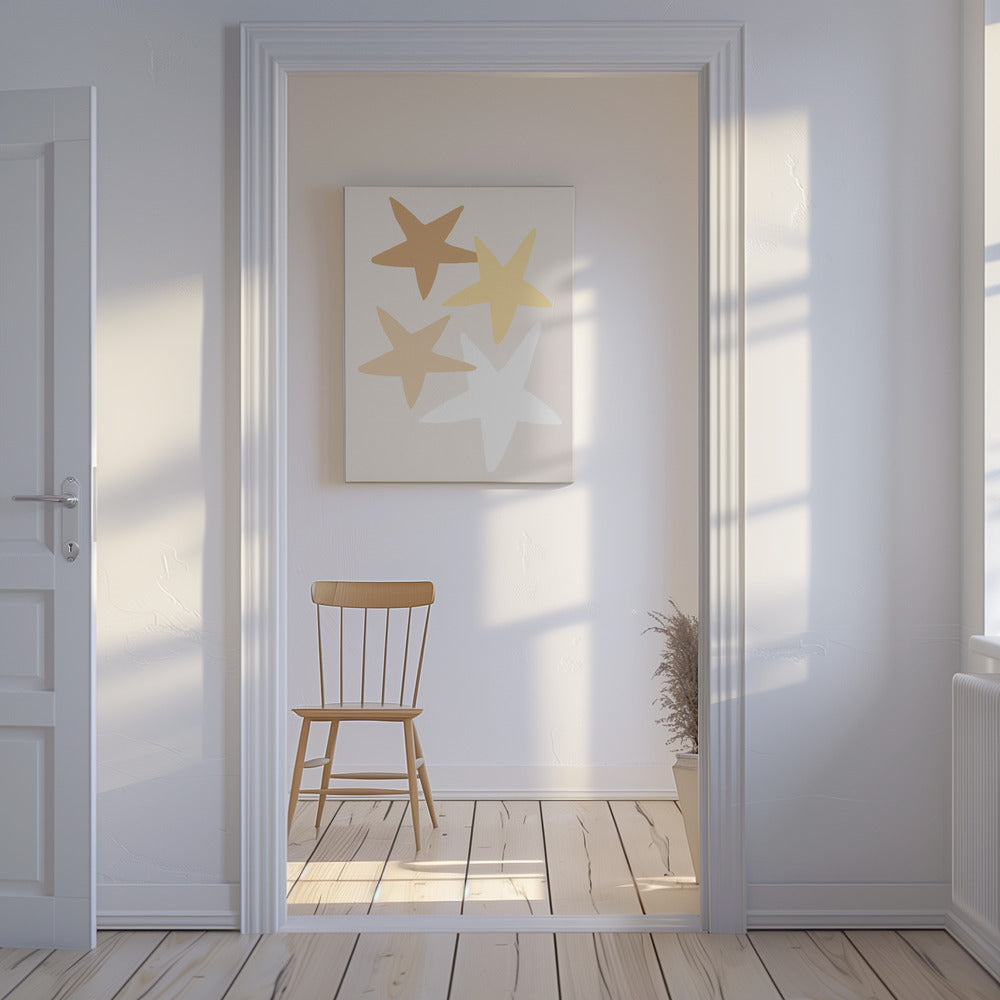Sterren Geel | Canvas