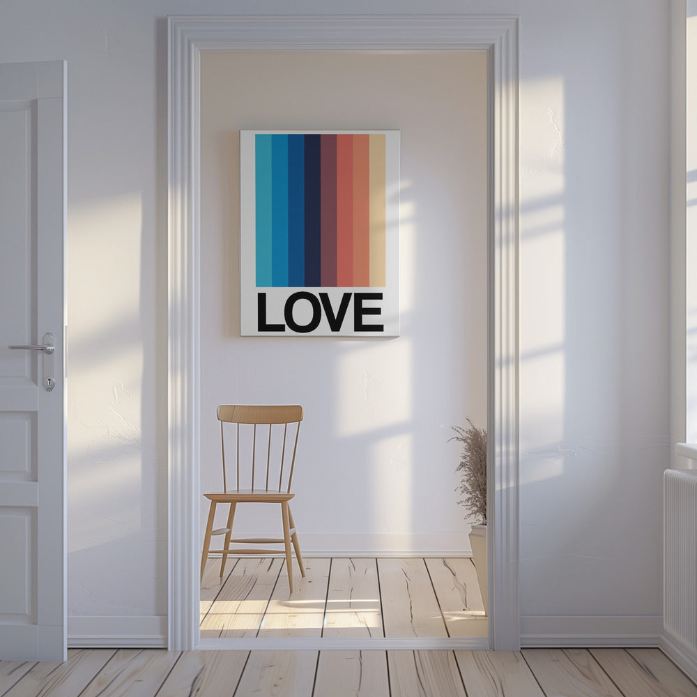 Spiegelstreep LIEFDE | Canvas