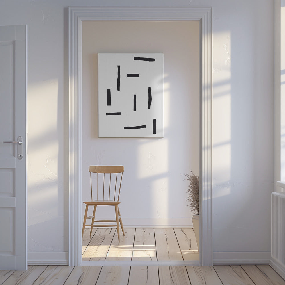 Black Lines On A White Background | Canvas