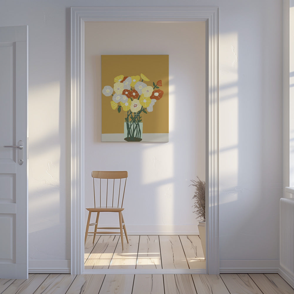 Vaas met bloemen | Canvas