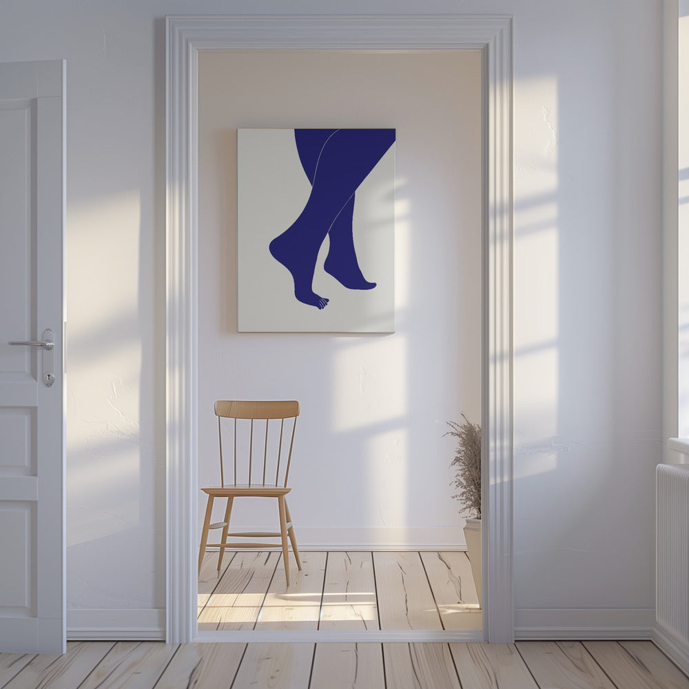 Tip Toe Blauw | Canvas