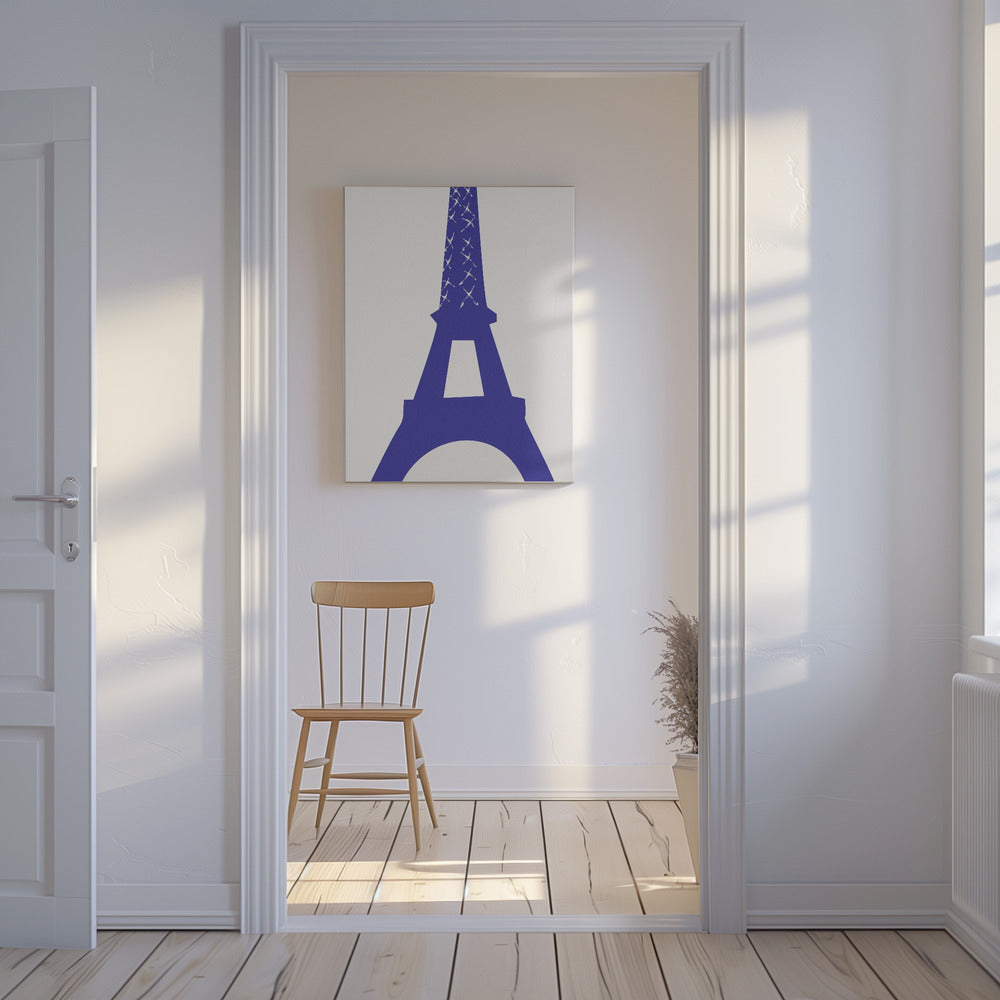 Eiffel Blauw | Canvas