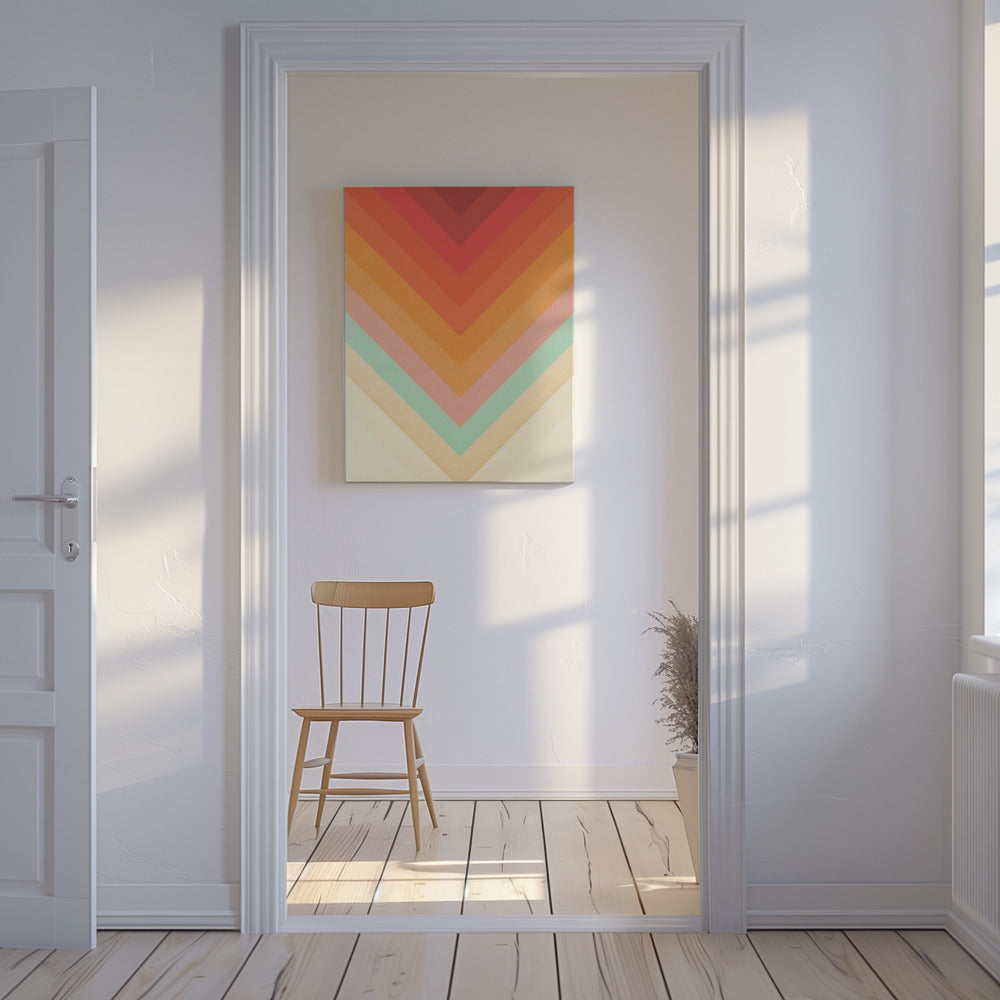Regenboog Chevrons | Canvas