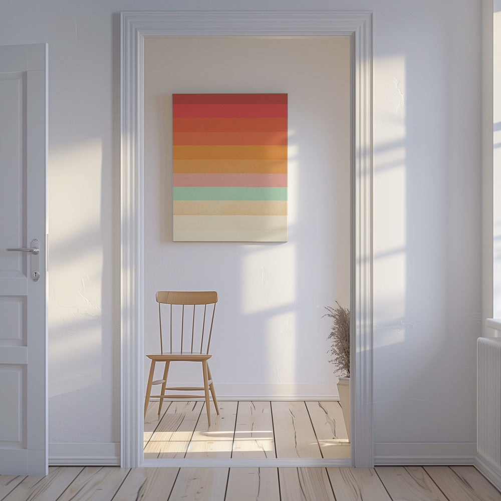 Regenboog Chevrons | Canvas