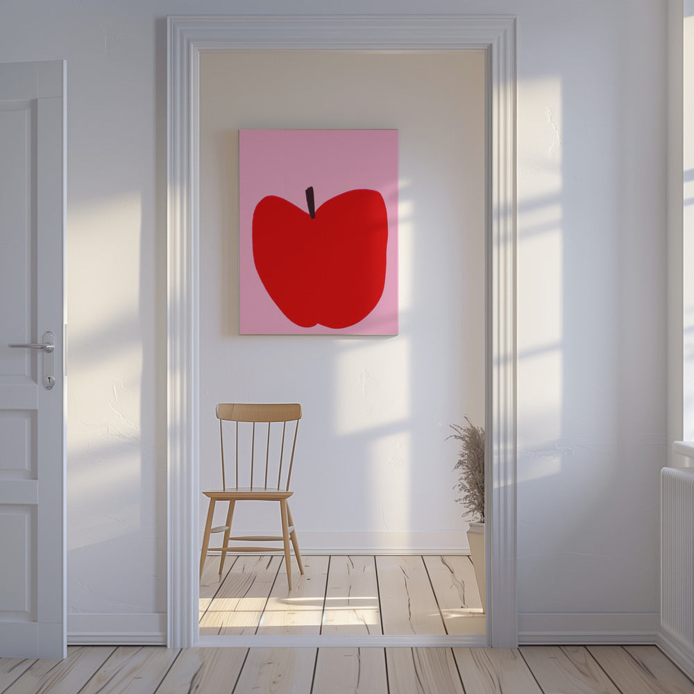 Karmozijnrode Eenvoud | Canvas