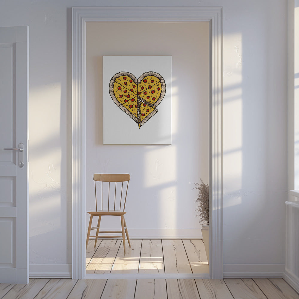 Ik hou van pizza | Canvas