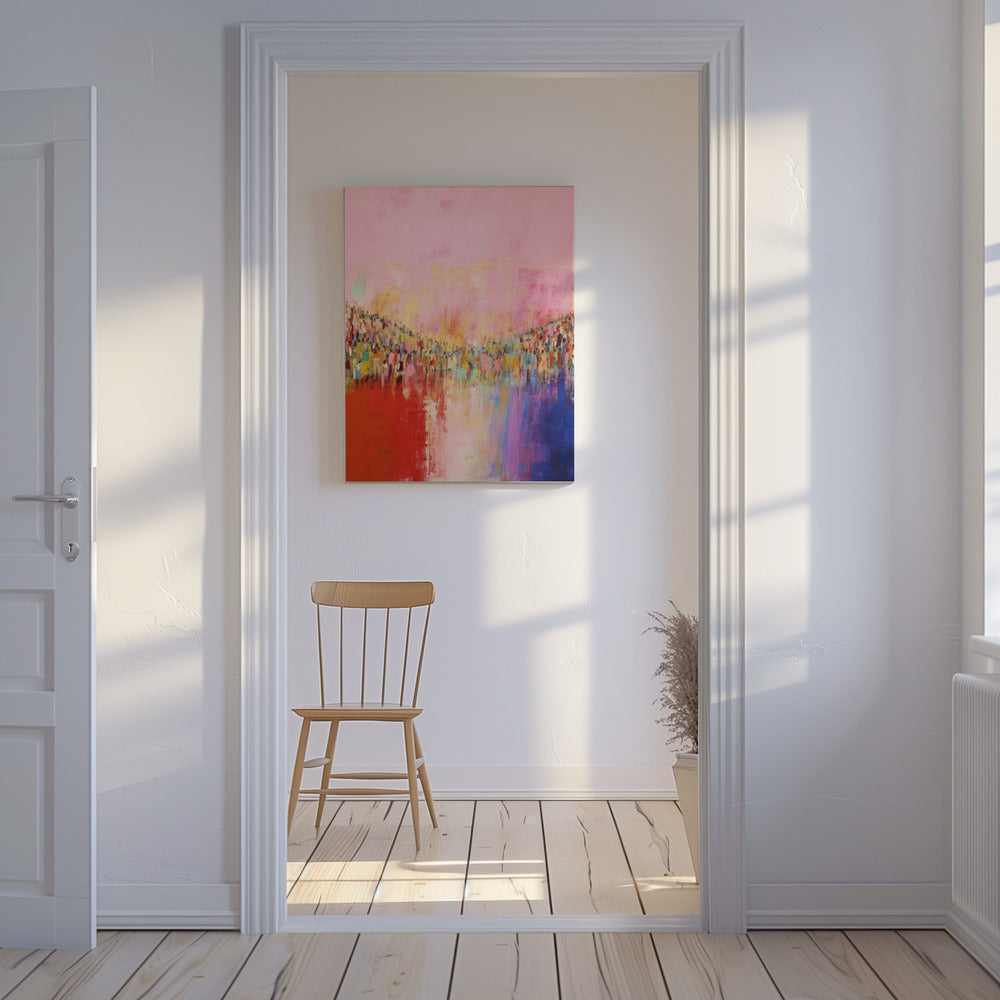 Kleurrijke bijeenkomst | Canvas