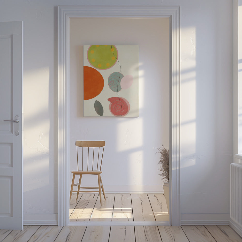 Vriendelijke kleuren Hilma 1 | Canvas
