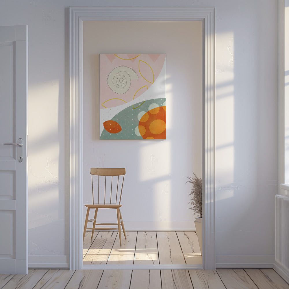 Vriendelijke kleuren Hilma 4 | Canvas