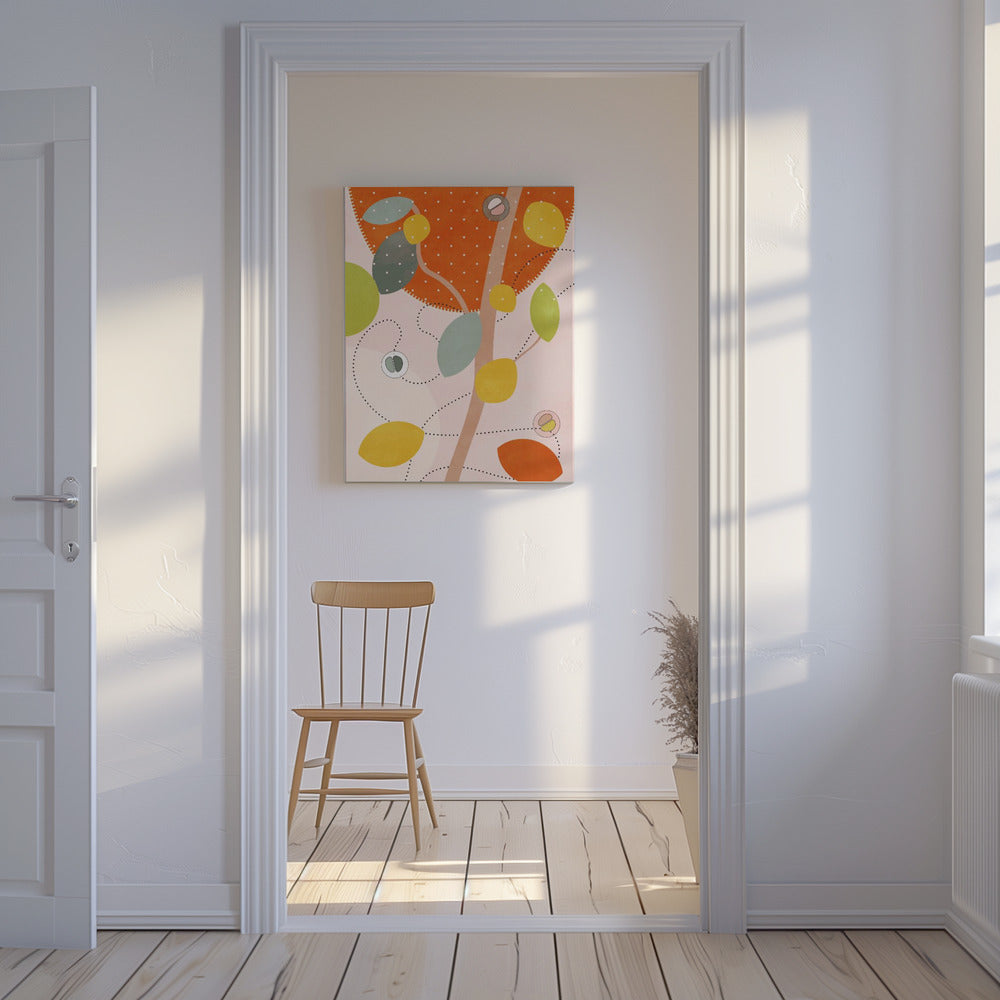 Vriendelijke kleuren Hilma 5 | Canvas