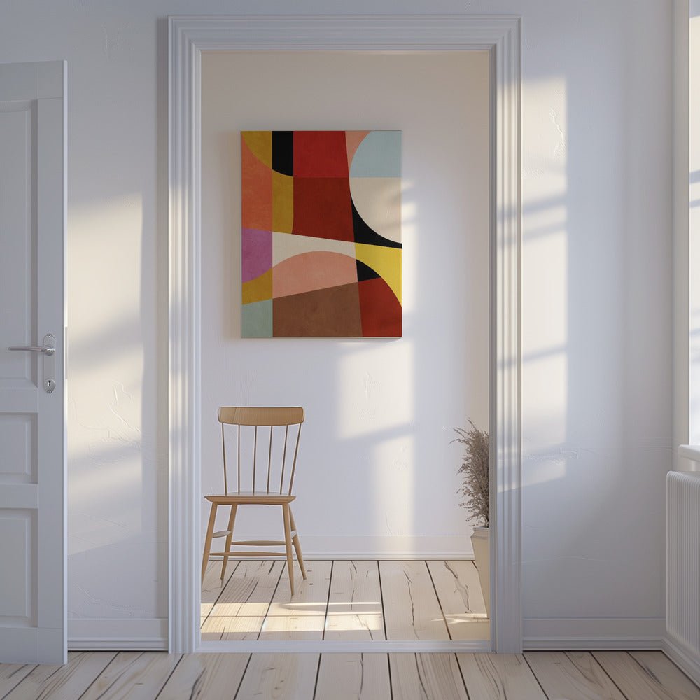 Warme kleuren Bauhaus Geometry2 | Canvas