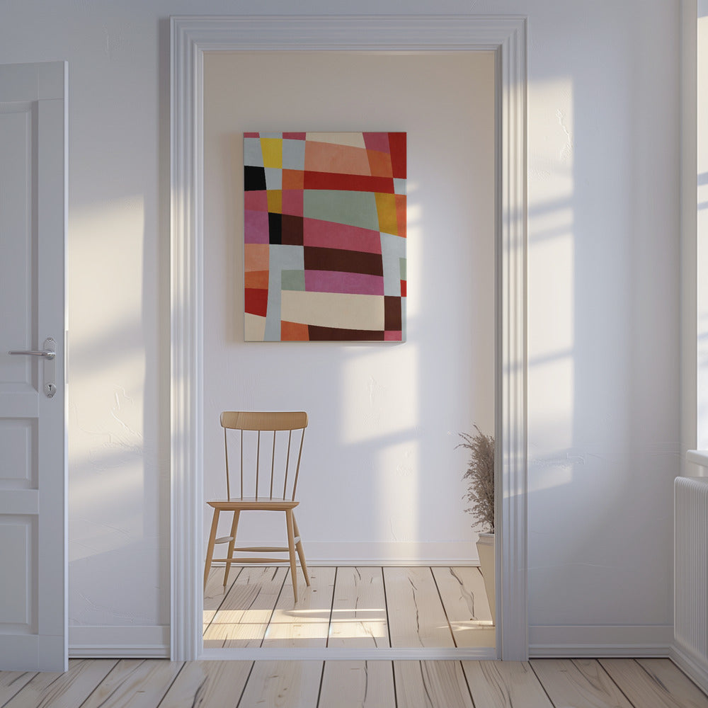 Warme kleuren Bauhaus Geometry4 | Canvas