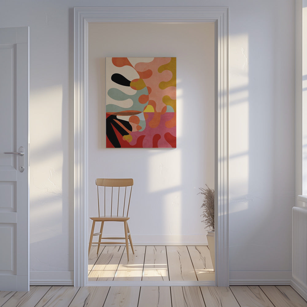 Warme kleuren Bauhaus Geometry5 | Canvas