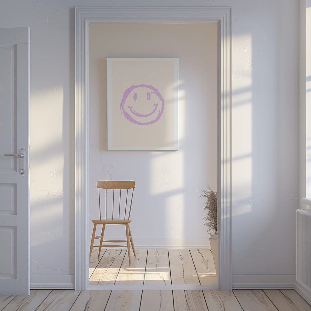Paarse Smiley | Canvas