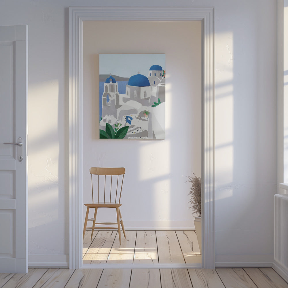 Santorini eiland | Canvas