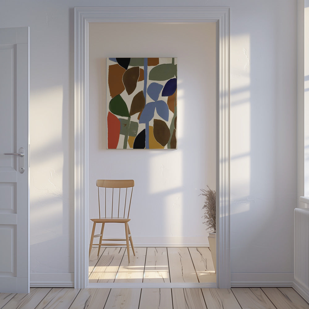 Abstract Bladeren Harmonie | Canvas