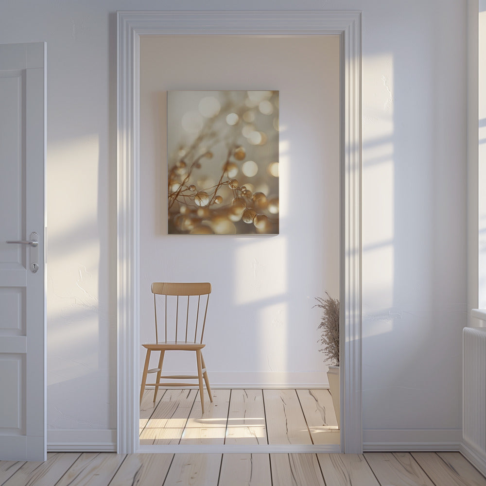 Gouden Glow Druppels | Canvas