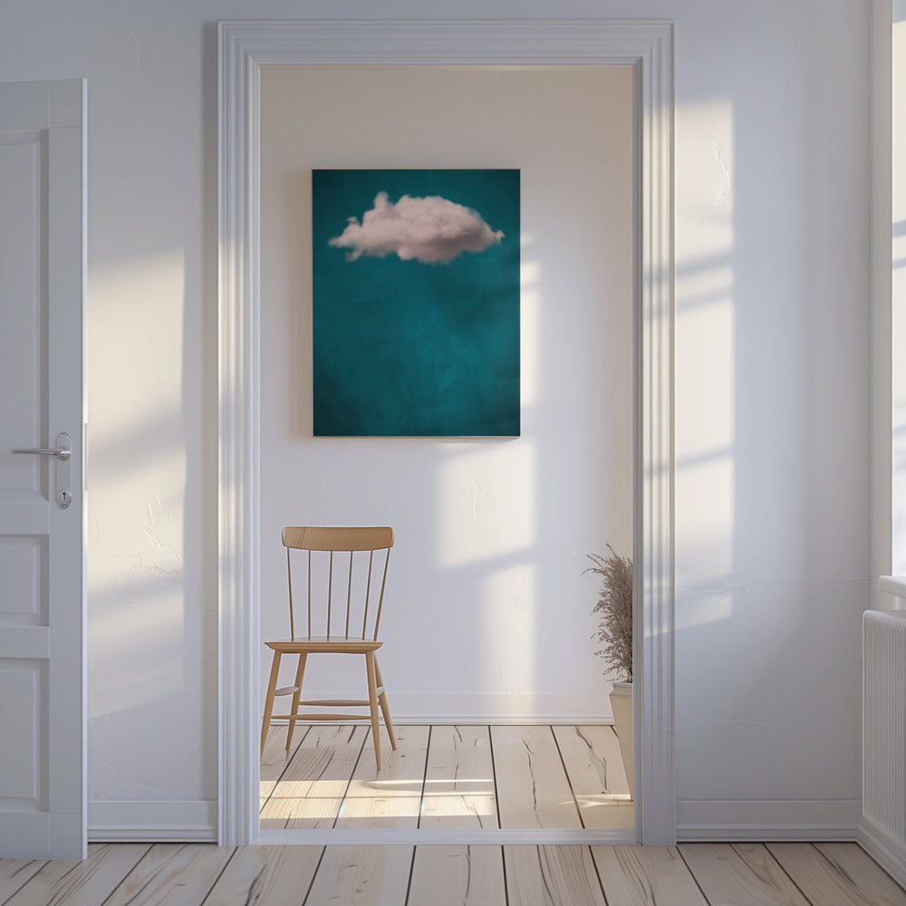 Teal / Blush Cloud No 1 | Canvas