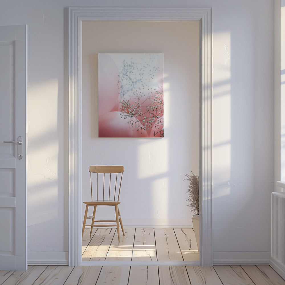 Delicate ballonnen met bloem | Canvas