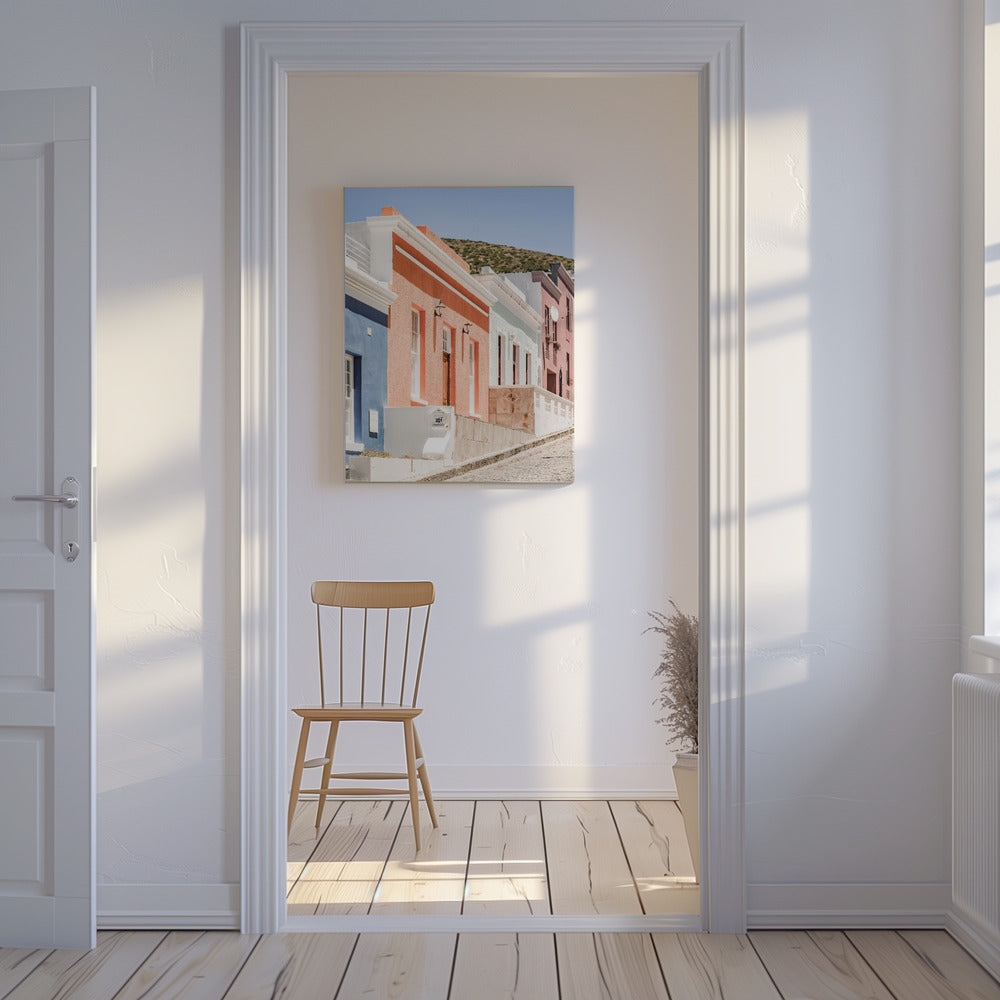 Kleurrijke straatrij | Canvas