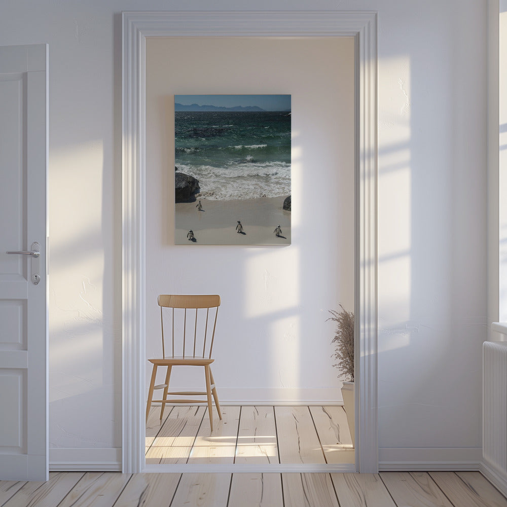 Pinguïn strandwandeling | Canvas