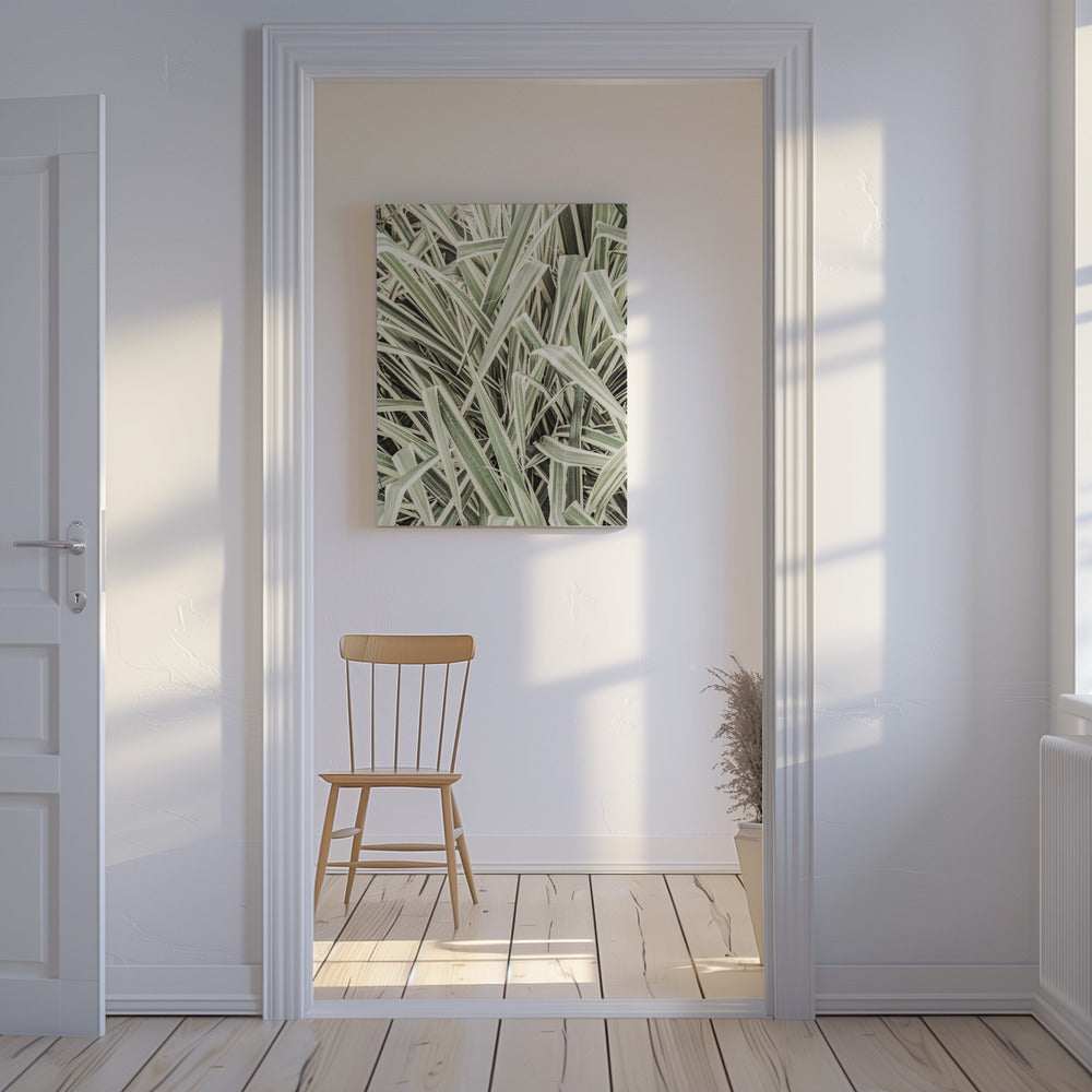 Groene strepen | Canvas