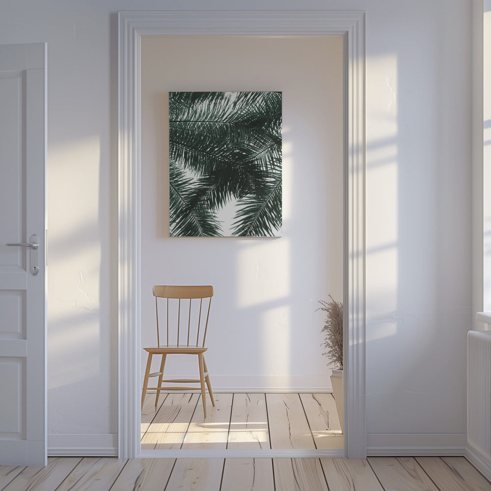 Zonovergoten palmenluifel | Canvas