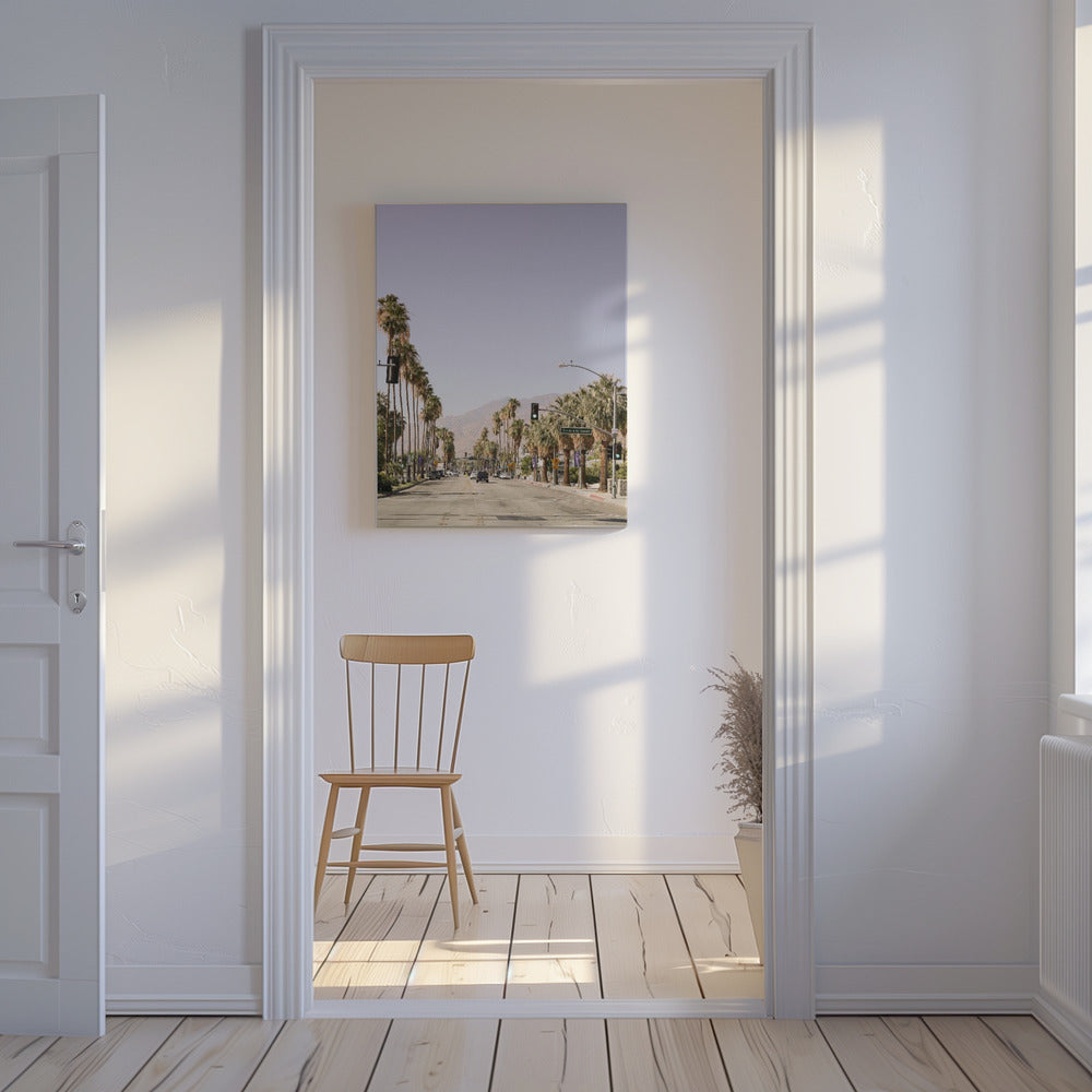 Laan met palmbomen | Canvas
