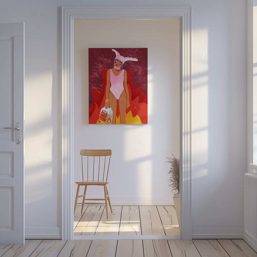 Meisje in brand | Canvas