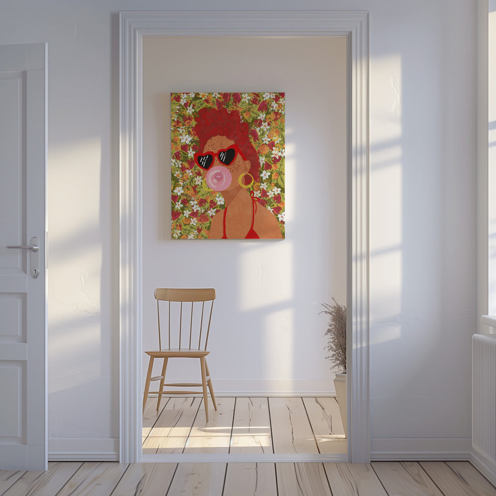 Aardbeiendame | Canvas
